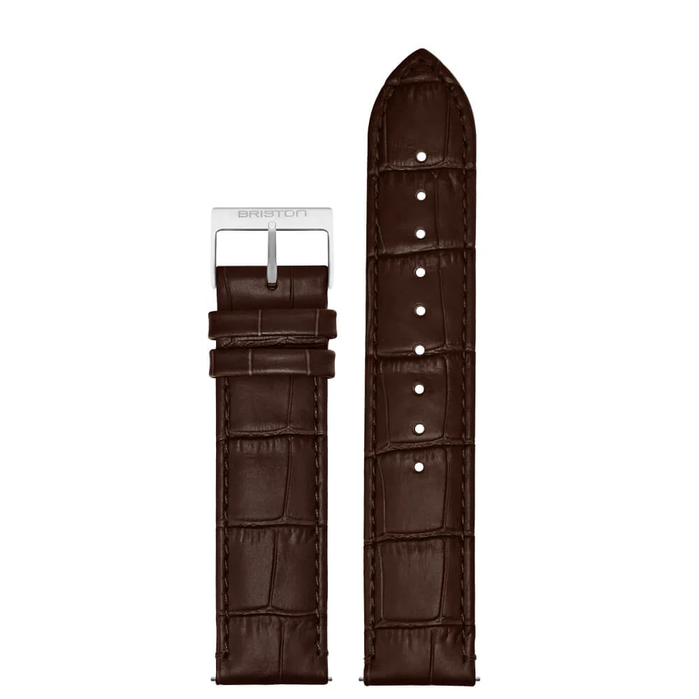 BRACELET CUIR LUXURY - MARRON MAT
