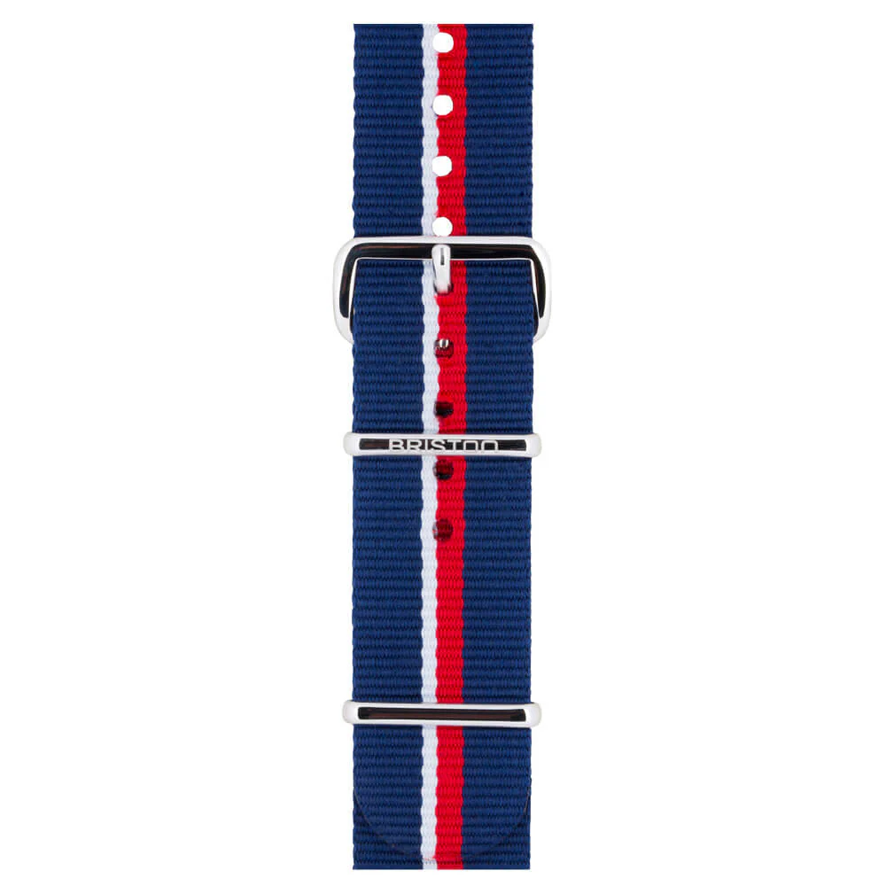 BRACELET TYPE NATO - BLEU BLANC ROUGE
