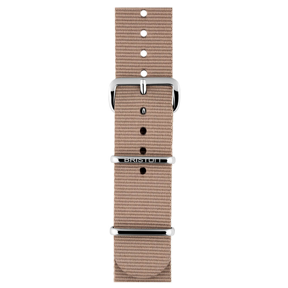 BRACELET TYPE NATO - GRIS TAUPE