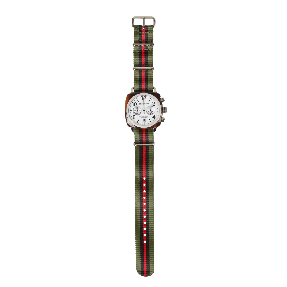 BRACELET TYPE NATO - VERT NOIR ROUGE - Image 3